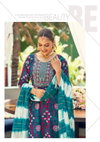 Khanak Vol 1 By Mystic 9 Rayon Embroidery Kurti With Bottom Dupatta Wholesalers In Delhi